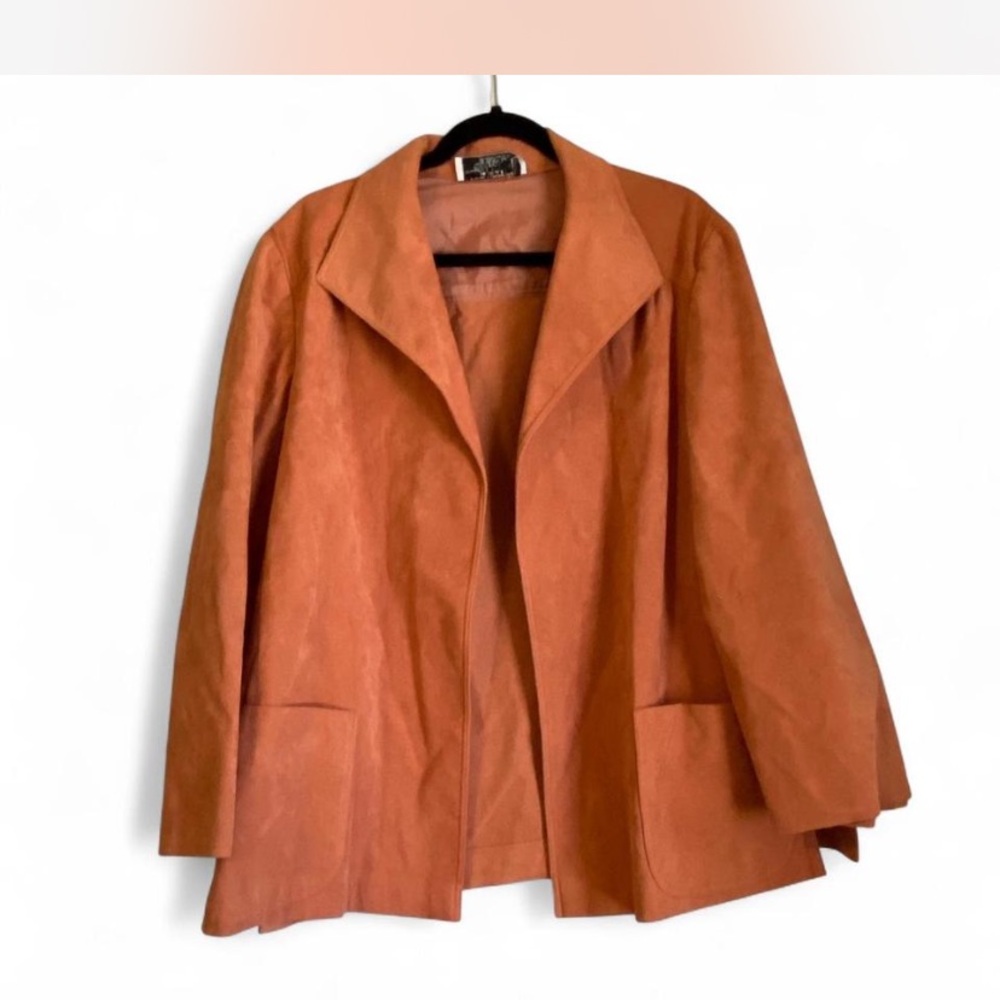 Vintage 70s Vera Maxwell‎ Ultra Suede Women's Rust Blazer